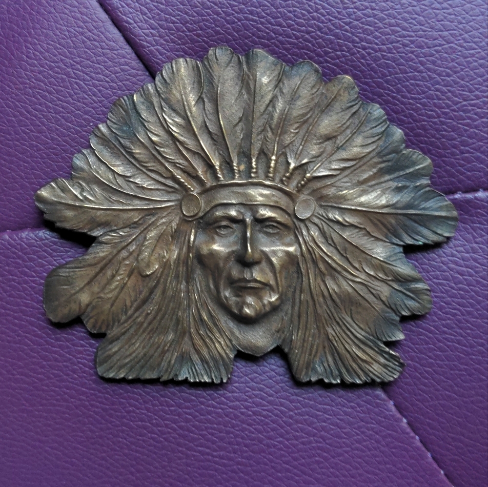 Bergamot Brass Works Chief Sitting Bull Belt Buckle